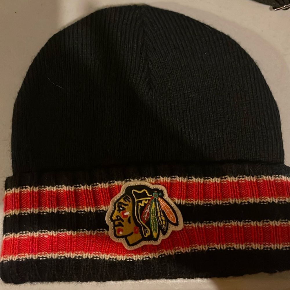 Blackhawks winter hat